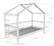 Bedhuisje 90 x 200 Forrest Eik van Vipack - De Boomhut