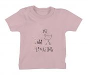 T-shirt baby flamingo maat 56 pplum plum
