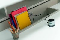 BUREAUBLAD VOOR HOOGSLAPER + USB DIMIX WIT GAUTIER