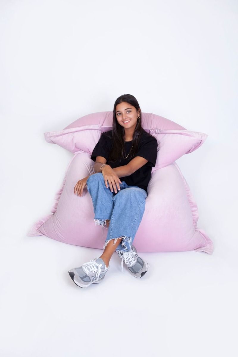 Beanbag Velvet Pink Sit On It | De Boomhut