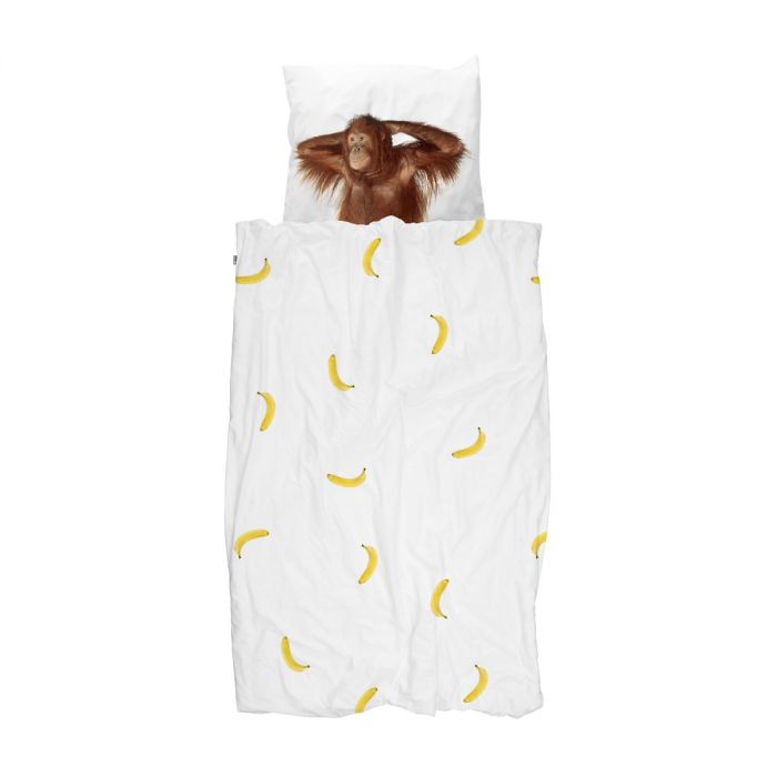 Dekbedovertrek banana monkey snurk