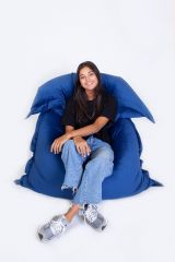 Zitzak Beanbag Velvet Blauw Sit On It
