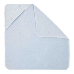 Badcape Geborduurd Blue 75x75 Cm Little Dutch