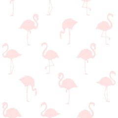 Behangpapier Flamingo's Lichtroze Estahome