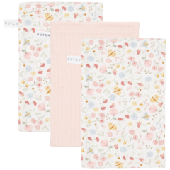 Washandjes Pure Soft Pink/Flowers & Butterflies Little Dutch
