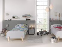 Bed 90 x 200 Cool Grey Kiddy van Vipack - De Boomhut
