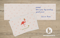 Leuke kaartjes verjaardagskaart meisje flamingo 