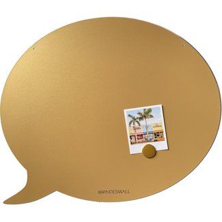 Magneetbord tekstballon goud large wonderwall