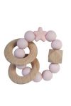 RATTLE RING NATURAL WOOD BABY PINK
