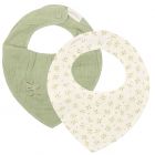 Slab Bandana Muslin Blueberry Leaves/Sage Set 2 Little Dutch