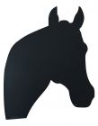 Wonderwall Magneetbord Paard Zwart Medium