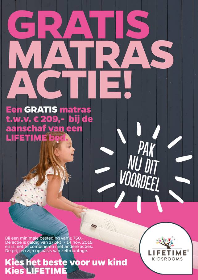 Actie: Gratis Matras bij een Lifetime Bed!